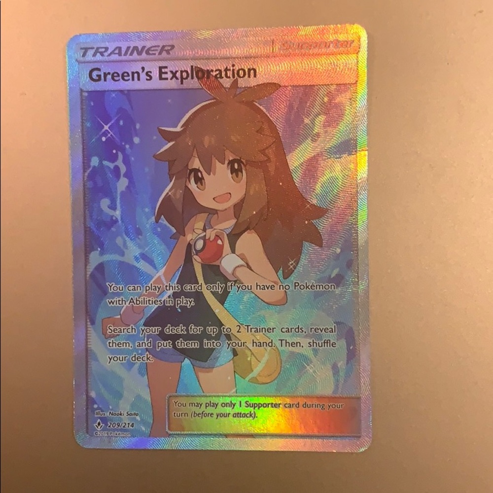 Green’s Exploration Holo Pokémon Card